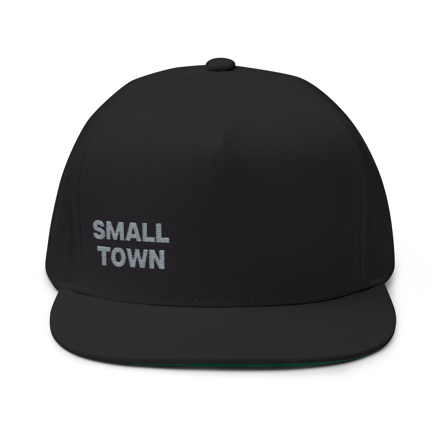 Trendy Flat Bill Cap | Stylish Embroidered Small Town Hat, Casual Wear, Perfect Gift for Him/Her, Streetwear Accessory, Summer Fashion
