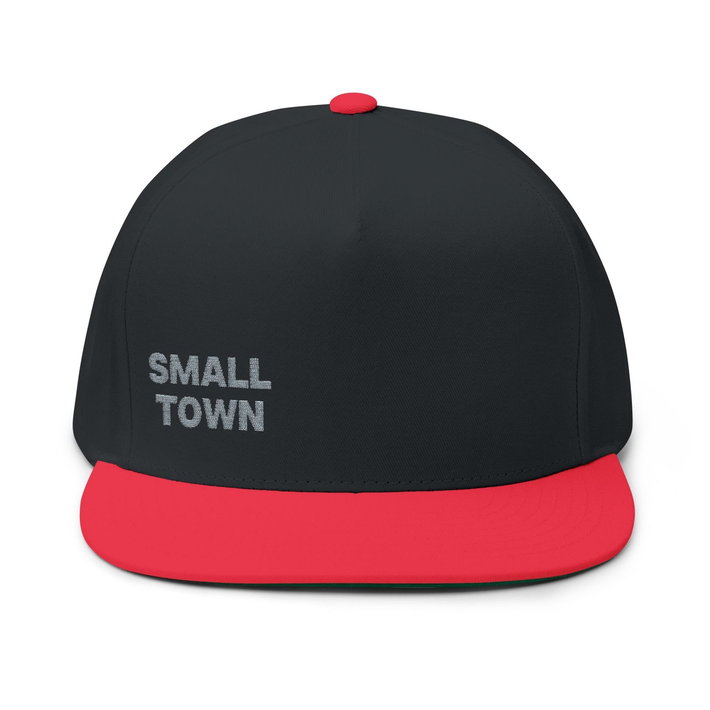 Trendy Flat Bill Cap | Stylish Embroidered Small Town Hat, Casual Wear, Perfect Gift for Him/Her, Streetwear Accessory, Summer Fashion